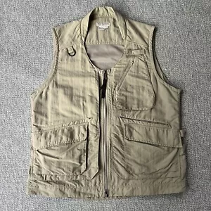 Vtg Y2K Royal Robbins Vest Large Fishing Hunting Field Utility Mesh Lined Khaki - Picture 1 of 8
