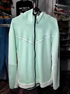 BRAND NWT Nike Tech Fleece Full Zip Hoodie Mint Standard Fit Men Size LARGE NEW - Picture 1 of 14