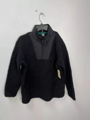 Pullover para mujer St. John's Bay negro de piel sintética Sherpa Foto 1 de 4