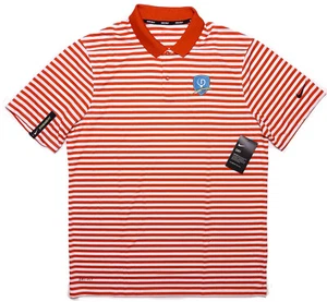 NIKE GOLF Polo Shirt 891853 Diamond Resorts PGA Red Striped Large L ~ New - Picture 1 of 8
