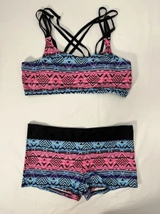 NEW 3 Piece XXL Bikini Top with Shorts Swimsuit with Tank Cover Up Aztec 2XL - Picture 1 of 13