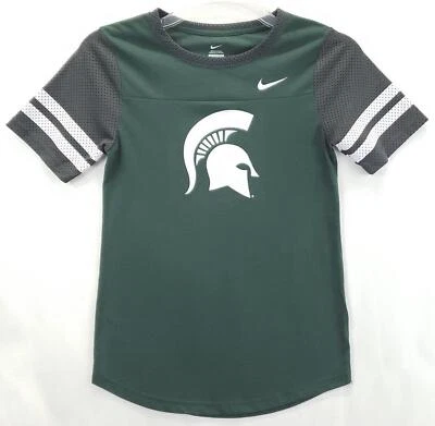 Nike Michigan State Spartans Shirt Womens Small Green Gray Crew Neck Pullover - Image 1 of 4