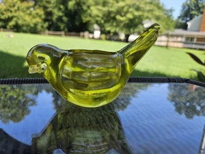 Vintage Indiana Glass Yellow Bird Candle Votive Tea Light Holder - Picture 1 of 11