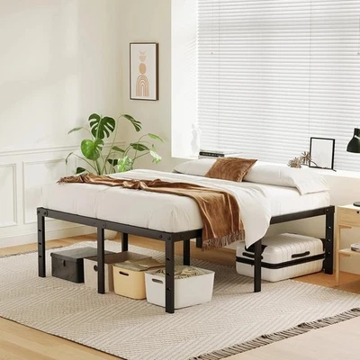 20 Inch California King Bed Frames Heavy Duty Tall Metal Cal King Platform with - Image 1 of 4