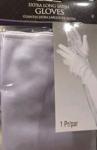Women's Extra Long White Satin Gloves NIB - Picture 1 of 3