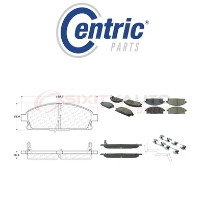 Centric Semi Metallic Brake Pads w Shim for 2004-2017 Nissan Quest 3.5L V6 - rm Foto 1 de 4
