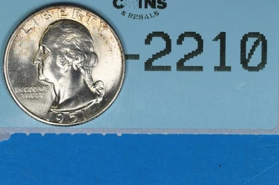 1951 25C WASHINGTON SILVER QUARTER DOLLAR EARLY US TYPE COIN RAW-2210 - Image 1 of 2