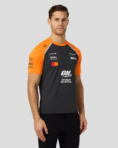 Camiseta oficial para hombre McLaren Fórmula 1 Team Set Up - Phantom/Papaya - TALLA GRANDE - Imagen 1 de 4