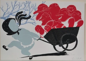 Anke Feuchtenberger / Serigrafía / Firmado a mano / Griffelkunst 334 B 3/ 2009 - Imagen 1 de 3