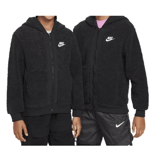 Nike Sportswear Club Fleece Big Kids' Full-Zip Winterized Hoodie (Black/Blac) - Picture 1 of 1