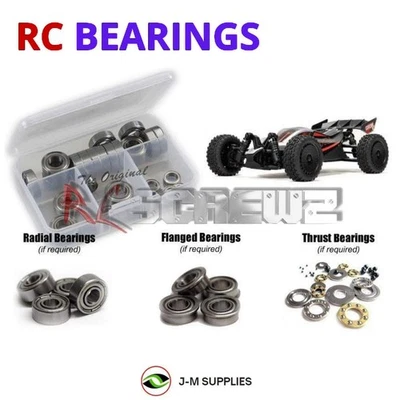 RCScrewZ Metal Shielded Bearings ara063b for Arrma Typhon 223s (#ARA2306) | SET - Image 1 of 4
