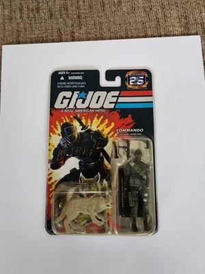 G.I. Joe Hasbro 25th Anniversary Commando Snake Eyes Timber Wolf 3.75" Figure - Image 1 of 2