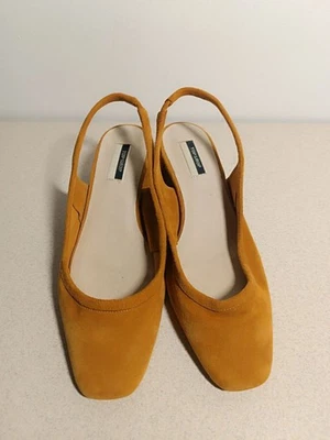 Topshop Jelly Zapatos con Cordones Mujer 36 EU Gamuza Tostado Puntera Cuadrada Hecho en España Foto 1 de 4