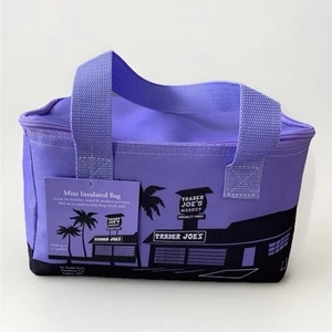 Trader Joe's Mini Isoliertasche lila 1,5 Gallonen — Neu mit Etikett Mittagessen Kühltasche - Bild 1 von 6