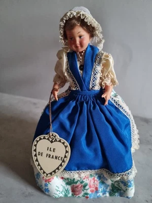 poupée le minor ancienne folklorique ILE DE FRANCE poupée Petit Collin - Photo 1/4