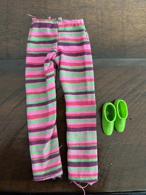 Pantalones y zapatos a rayas vintage Mattel Barbie Francie Doll Hill Riders #1210 Foto 1 de 4