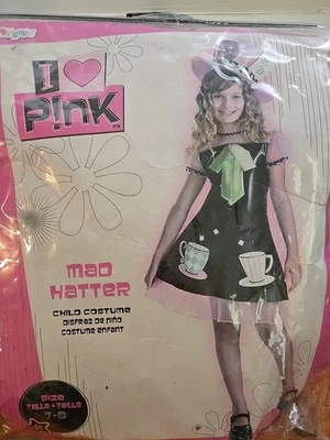 Безумный шляпник Алиса Страна чудес маскировка Хэллоуин детский костюм девочек размер 7-8  - Изображение 1 из 4