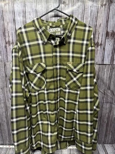 Dixxon Flannel Co Shirt Mens 4XL “The 556” Plaid Pearl Snap Button Green White - Picture 1 of 4