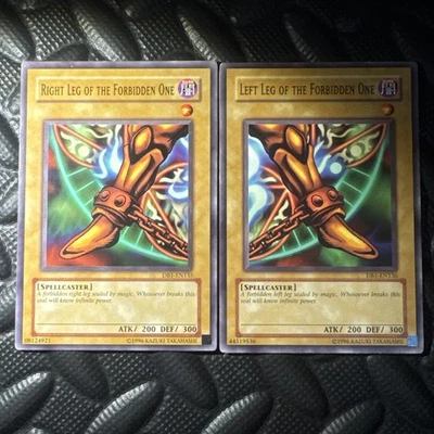 Yu-Gi-Oh! Right & Left Leg of the Forbidden One Cards Pair DB1-EN136 - Image 1 of 4