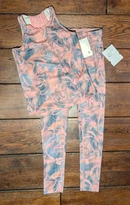 Athleta Girl High Rise Stash Your Treasures Tight + Tank Abstract Pink - L - NWT - Picture 1 of 21