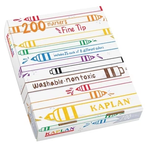 Pack classe marqueur pointe fine Kaplan Early Learning - 200 par boîte - Photo 1/1