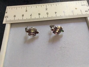 ORECCHINI IN ARGENTO PLACCATO IN ORO CON TORMALINE NATURALI - Imagen 1 de 2