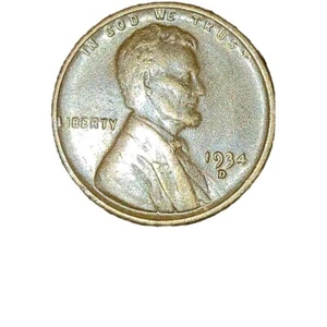 1934 D Lincoln Wheat Cent D/D - Picture 1 of 6