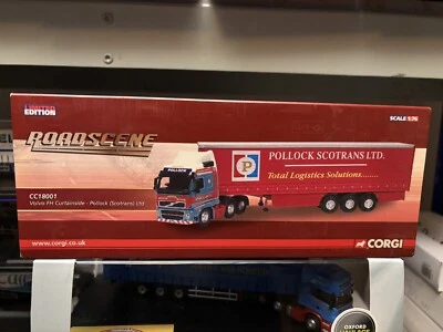 Corgi 1/76 Volvo FH Curtainside Pollock Scotrans Ltd Ed MIB CC18001 - Image 1 of 2