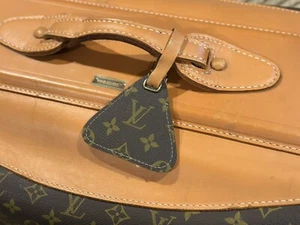 Louis Vuitton Monogram Triangle ID Luggage Tag Garment Bag Suitcase Vintage - Picture 1 of 3