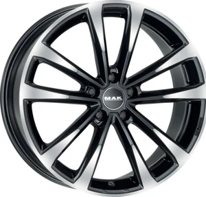 ALLOY WHEELS 17" MAK MAIN FIAT TYPE / 500 - NAD APPROVED - BLACK & DIAMOND PLATED - Picture 1 of 2
