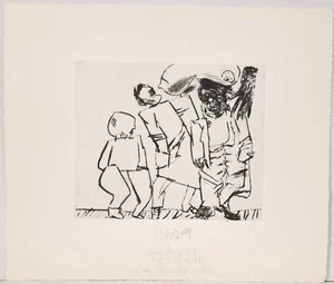 Peter Schnürpel / Radierung / Handsigniert/ gewidmet - Bild 1 von 4