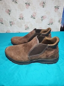 Skechers Garton Pull On Men's Brown Leather boots 64996 . Sz 9 - Picture 1 of 8