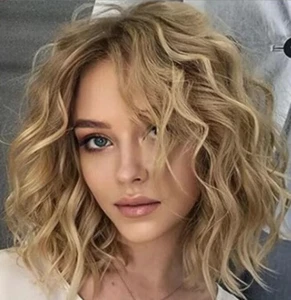 Lagenlook Shag Frisur mit Vollfransen mittellang Synthetik ohne Kappe Damen - Bild 1 von 6