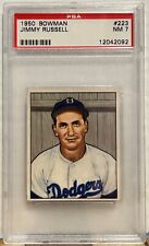1950 Bowman 223 Jimmy Russell PSA NM 7 Brookyln Dodgers