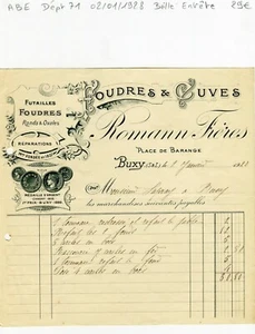 Dépt 71- Buxy - Belle Entête Secteur de la Tonnellerie du 02/01/1928 A Voir !!!! - Imagen 1 de 1