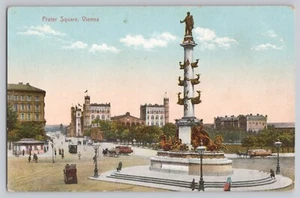 Cartolina Monumento Scena di Strada Piazza Prater Vienna Austria - Foto 1 di 2