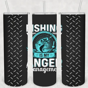 FISHING TUMBLER 27- Includes One 20oz Metal Insulated Tumbler, Lid & Straw - Picture 1 of 3