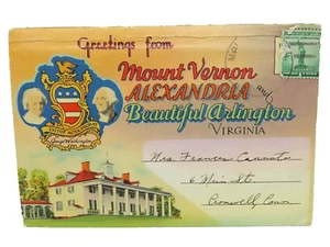 1942 postcards Alexandria Arlington VA 1 cent stamp industry agriculture defense - Picture 1 of 5