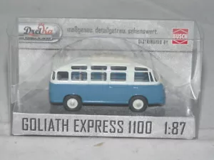 Busch Dreika 94151 Goliath Express 1100 Luxusbus Blau-Cremeweiß 1:87 NEU + OVP - Bild 1 von 1