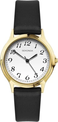 Reloj Sekonda Clásico Damas Mujer Esfera Blanca Analógico Bisel Dorado 4134 Nuevo Foto 1 de 4
