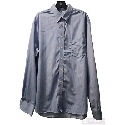 Camisa de vestir Kenneth Cole Reaction a rayas manga larga con botones XL Foto 1 de 4