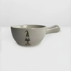 Rae Dunn MERRY Christmas Magic Gnome Soup Bowl Candy/Nut Dish With Handle - Picture 1 of 7