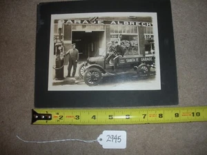 Antique SANTA FE Photo 1900’s Auto GARAGE ALBRECHT - Picture 1 of 7