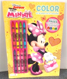 Minnie Coloring With 8 Crayons Book 32 Pages Of Fun Tear & Share Bendon New - Picture 1 of 7