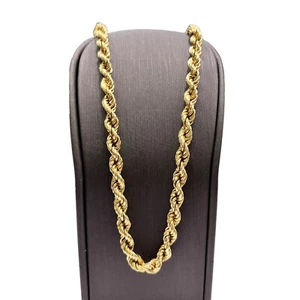 18ct 18K Yellow Gold Italian Rope Chain Necklace 28.50 Grams 62cm. Brand New - Picture 1 of 7