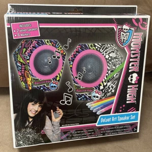 MONSTER HIGH SPEAKER SET VELVET ART DECORATE & USE SO FUN!! - Picture 1 of 4