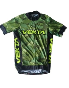 New Mens Pro Vision Short Sleeve Cycling Sport Full Zip Khaki Top - Picture 1 of 8
