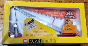 Corgi Major Toys 1153 Priestman Boom Crane with Grab / Hi Grab. New Old Stock - Picture 1 of 6