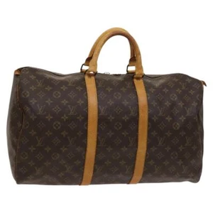LOUIS VUITTON Monogram Keepall 50 Boston Bag M41426 LV Auth 124136 - Imagen 1 de 21
