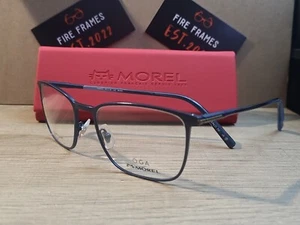 OGA Morel 10067O Matte Blue BM05 Titanium Eyeglasses Frame 53-18-145 display mod - Picture 1 of 6